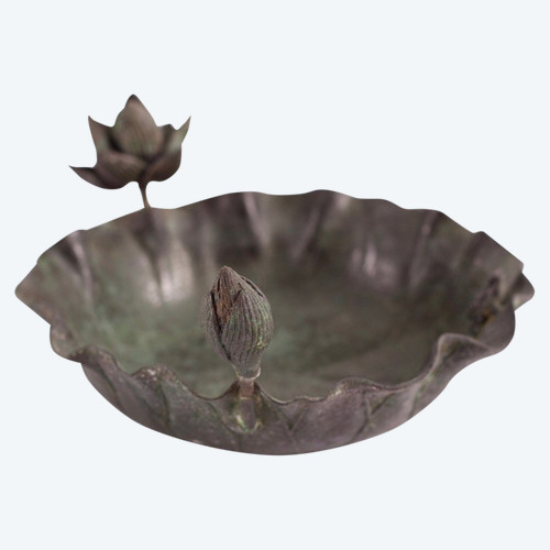 Bol Vide Poche Japonais En Lotus Ikebana à La Grenouille