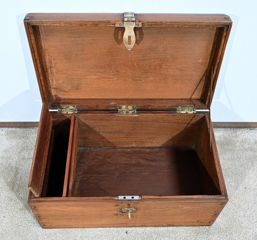 Piccolo baule o cassapanca da marina in teak - Fine XIX secolo