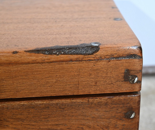 Piccolo baule o cassapanca da marina in teak - Fine XIX secolo