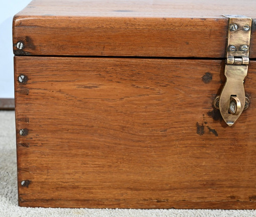 Piccolo baule o cassapanca da marina in teak - Fine XIX secolo