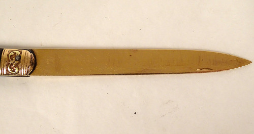 Couteau de Voyage Pliant écaille Or Massif Acier Seignot XVIIIè XIXème