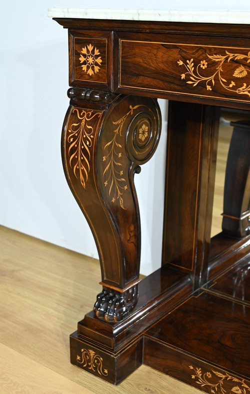 Importante console in palissandro di Prestige, periodo Carlo X - Inizio XIX secolo
