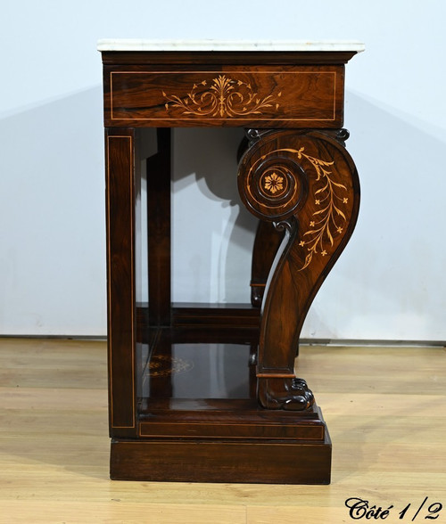 Importante console in palissandro di Prestige, periodo Carlo X - Inizio XIX secolo