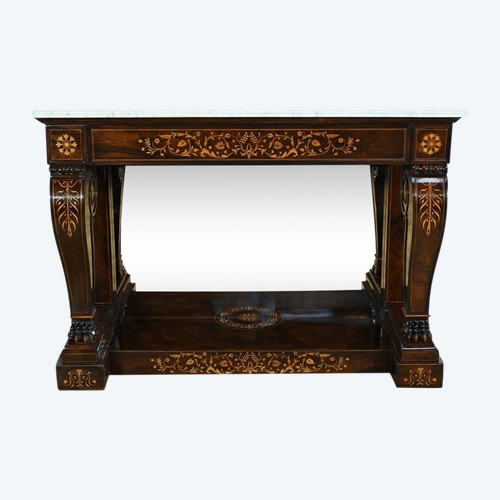 Importante console in palissandro di Prestige, periodo Carlo X - Inizio XIX secolo