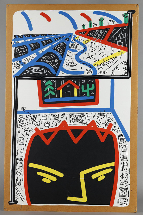 VERY LARGE-FORMAT DIPTYCH BY FRANÇOIS BOISROND, "RÊVE DE PLAGE"(1986)
