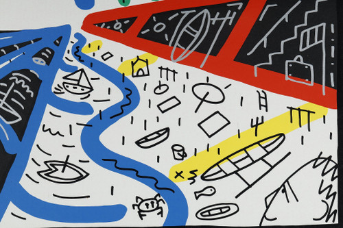 VERY LARGE-FORMAT DIPTYCH BY FRANÇOIS BOISROND, "RÊVE DE PLAGE"(1986)