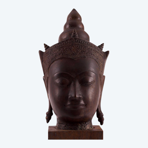 Crowned Buddha Head Kingdom of Ayutthaya