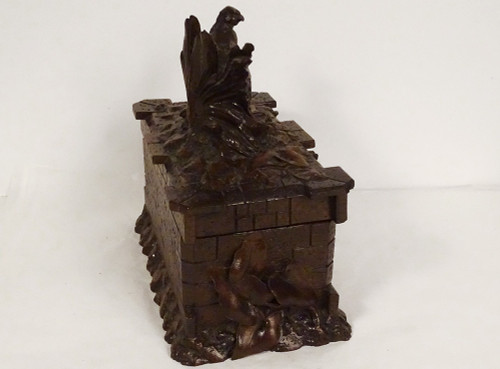 Box Cigar Cellar Carved Wood Black Forest Bird XIXth Century
