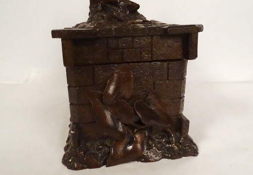 Box Cigar Cellar Carved Wood Black Forest Bird XIXth Century