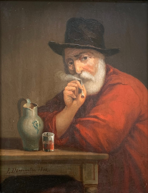 Tableau Vieil homme qui fume 