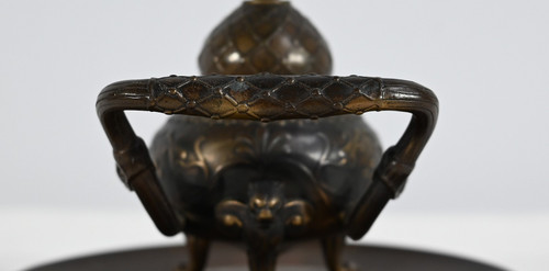 Encrier à l’Étrusque en Bronze par F. Barbedienne – 2ème partie XIXe