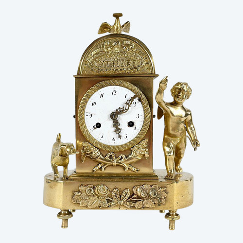 Small Travel Clock, Empire Period - Early 19th century