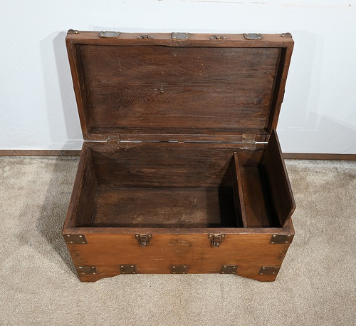 Marine trunk in solid teak - Late 19th century
