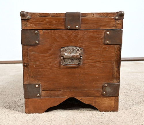 Marine trunk in solid teak - Late 19th century