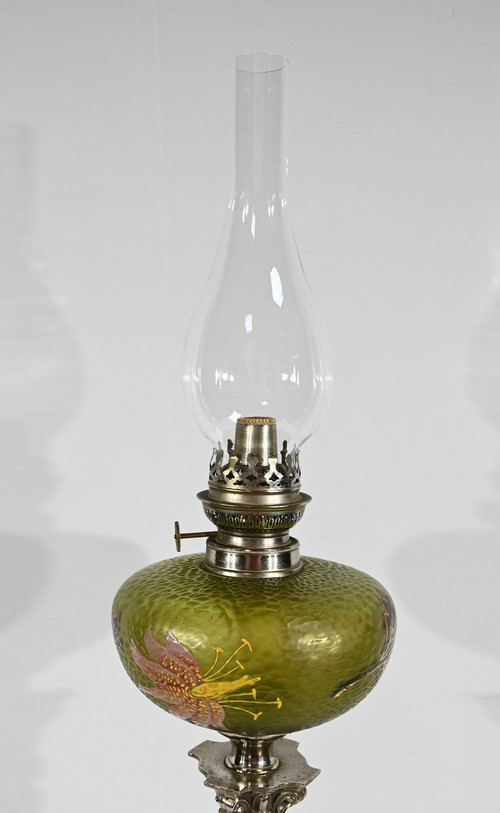 Important Oil Lamp, Art Nouveau - 1900