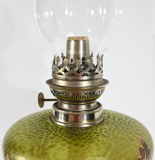 Important Oil Lamp, Art Nouveau - 1900