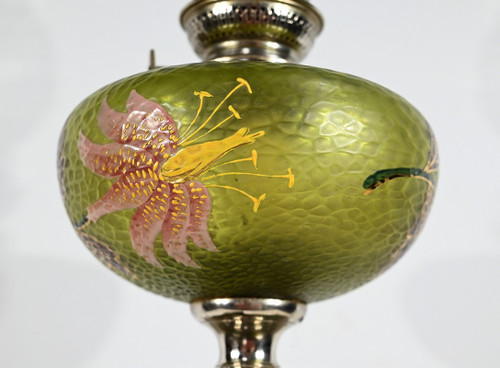 Important Oil Lamp, Art Nouveau - 1900