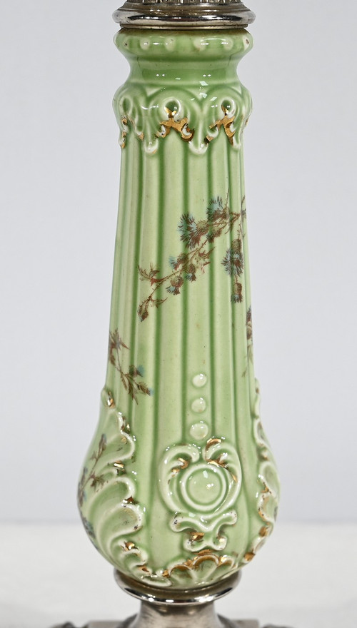 Important Oil Lamp, Art Nouveau - 1900