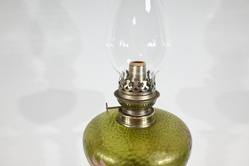 Important Oil Lamp, Art Nouveau - 1900