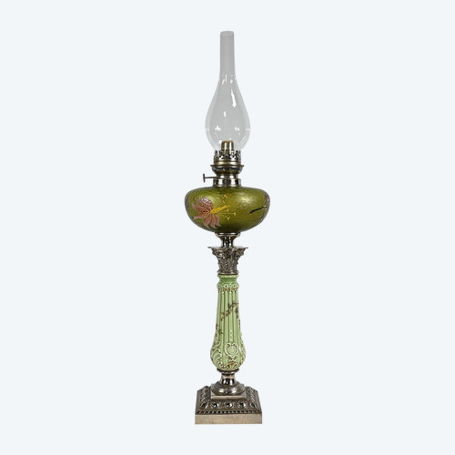 Important Oil Lamp, Art Nouveau - 1900