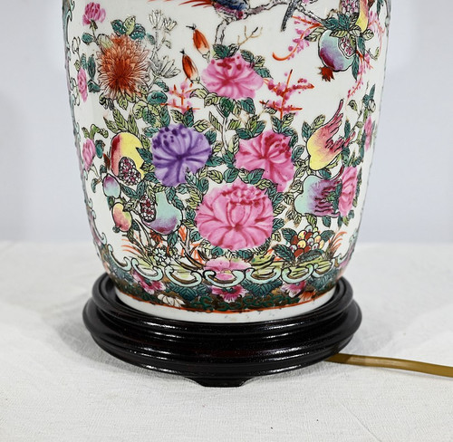 Lampe aus Kanton-Porzellan, China - Ende 19.