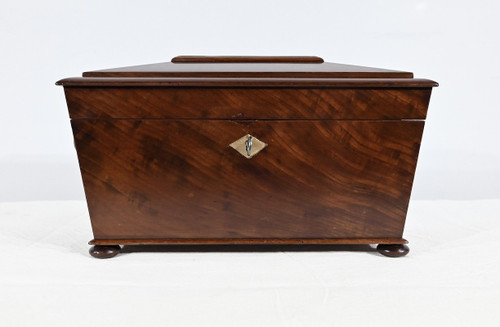 Rare English ''Tea Caddy'' in Mahogany - Mid 19th century