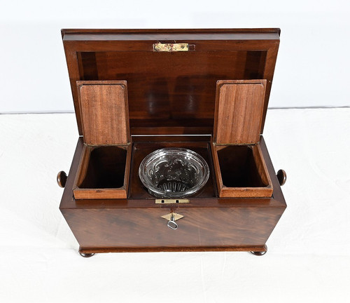 Rare English ''Tea Caddy'' in Mahogany - Mid 19th century