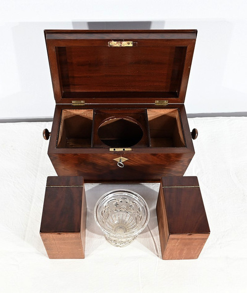 Rare English ''Tea Caddy'' in Mahogany - Mid 19th century