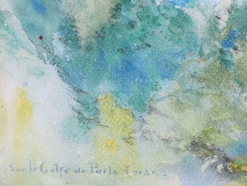 Émile Charles APPAY, Vue du Golfe de Porto en Corse