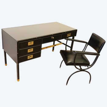 Jacques Adnet — Bureau et son fauteuil