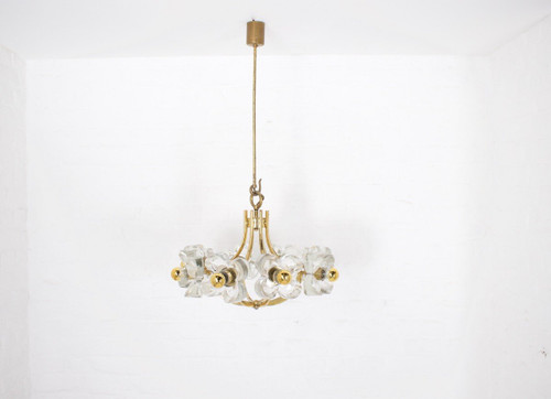 Lustre En Laiton & Fleurs Simon & Schelle.