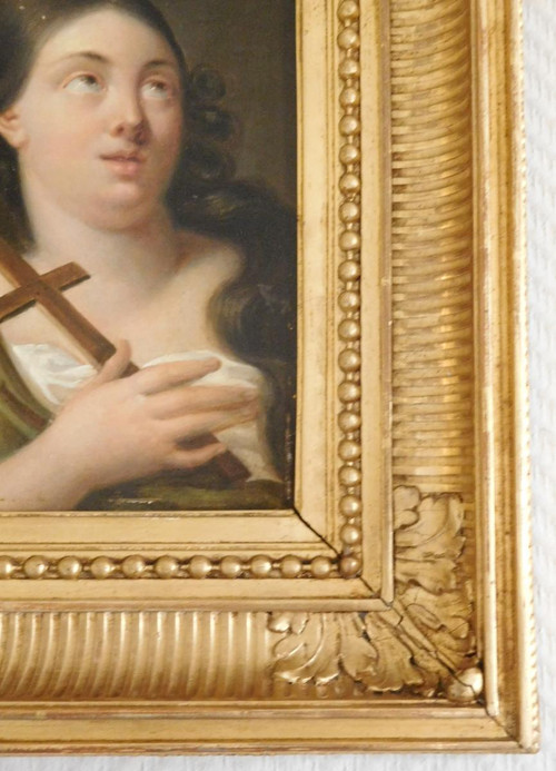 Scuola Dei Primi Ottocento, Ritratto Di Santa Maria Maddalena, Cornice Dorata Hsp