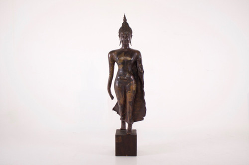 ‘walking Buddha’ Sukhothai In Bronze 130 Cm