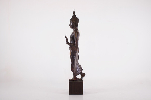 ‘walking Buddha’ Sukhothai In Bronze 130 Cm