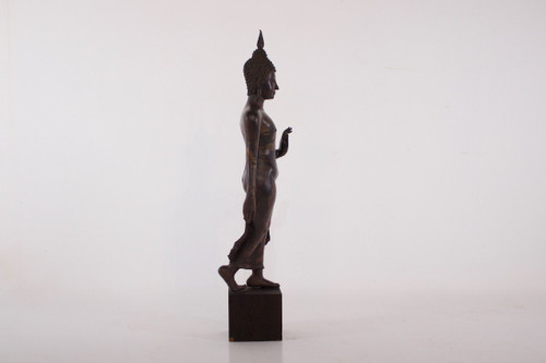 ‘walking Buddha’ Sukhothai In Bronze 130 Cm