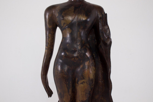 ‘walking Buddha’ Sukhothai In Bronze 130 Cm