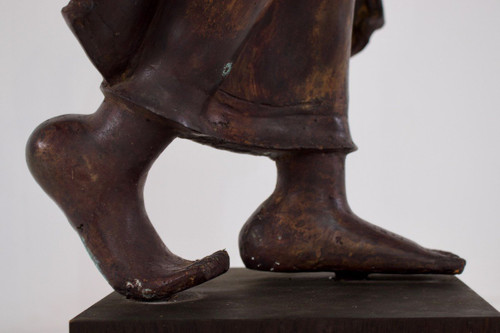 ‘walking Buddha’ Sukhothai In Bronze 130 Cm