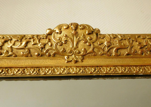 Specchio in legno dorato in stile Luigi XIV Regency tra due o caminetto - Vetro al mercurio 160 x 96 cm