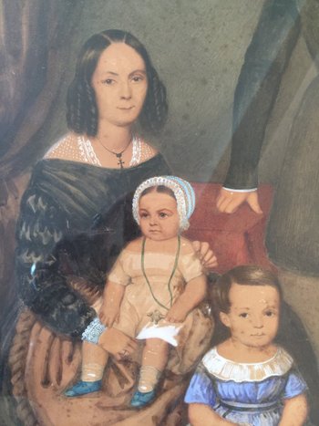 Nineteenth Family Portrait. Watercolor with gouache highlights.