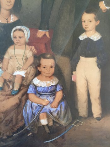 Nineteenth Family Portrait. Watercolor with gouache highlights.