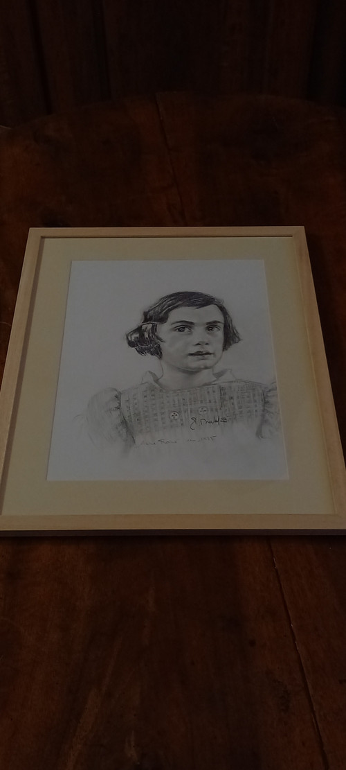 Ritratto di Anne Frank nel 1935/disegno