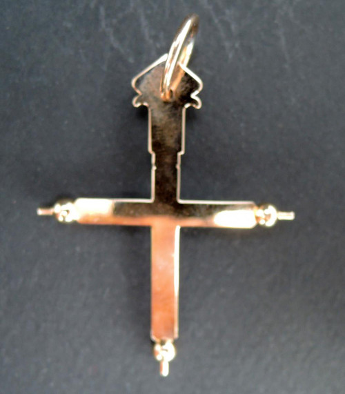 Croix Bâton ancienne En Or Rose 18 Carats.