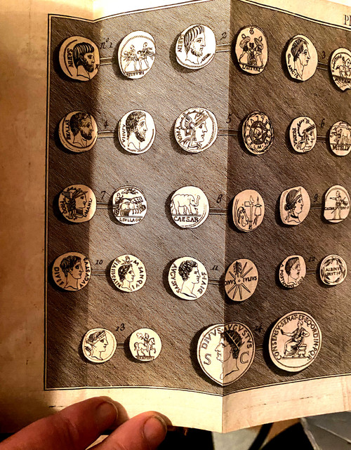Beautiful illustrated copy in 8; Roman History Clarified by Medals, Paris 1783. By J.L. Schulz