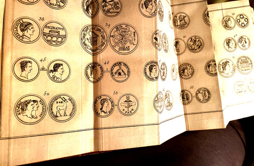 Beautiful illustrated copy in 8; Roman History Clarified by Medals, Paris 1783. By J.L. Schulz