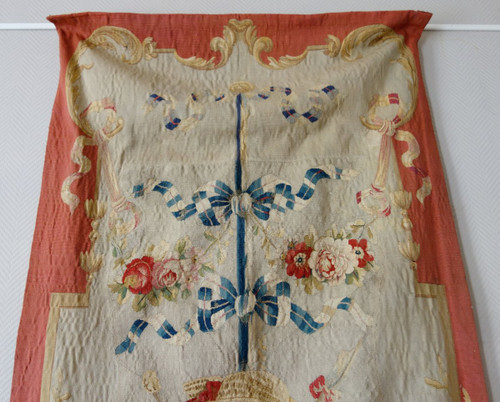 Aubusson Or Beauvais Fine Louis XVI Tapestry In Wool And Silk - Bagpipe Trophy