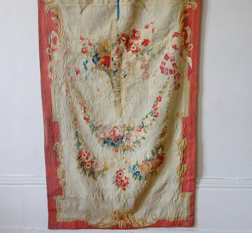Aubusson Or Beauvais Fine Louis XVI Tapestry In Wool And Silk - Bagpipe Trophy