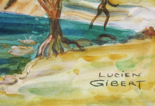 Lucien GIBERT, Landschaft von Martinique oder Afrika