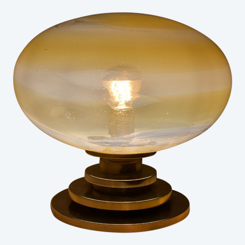Lampe En Verre Soufflé Opalescent Doria.