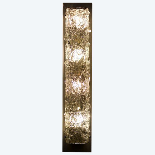 Ice Glass “bark” wall light.