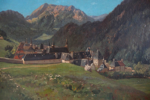 Ernest-Victor Hareux – Das Kloster La Grande Charteuse – Dauphinoise-Schule aus dem 19. Jahrhundert